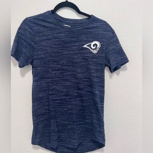 LA Rams Women’s Blue and White NFL Tee Size Small